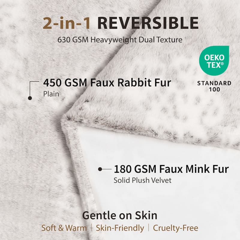 Soft Plush Faux Fur Fuzzy Throw