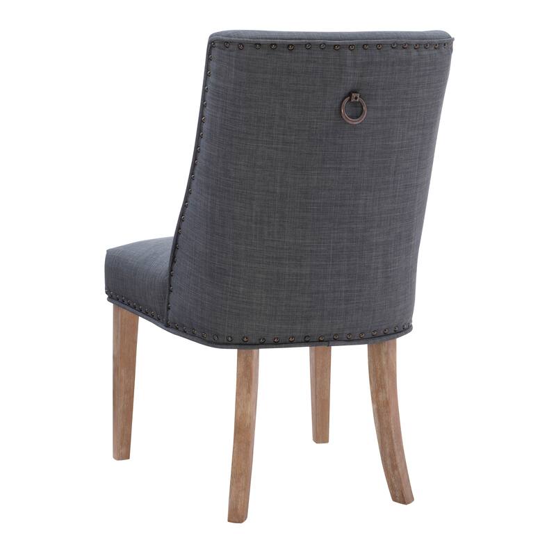 Linon Allard Modern Dining Chairs with Natural Legs (Set of 2)