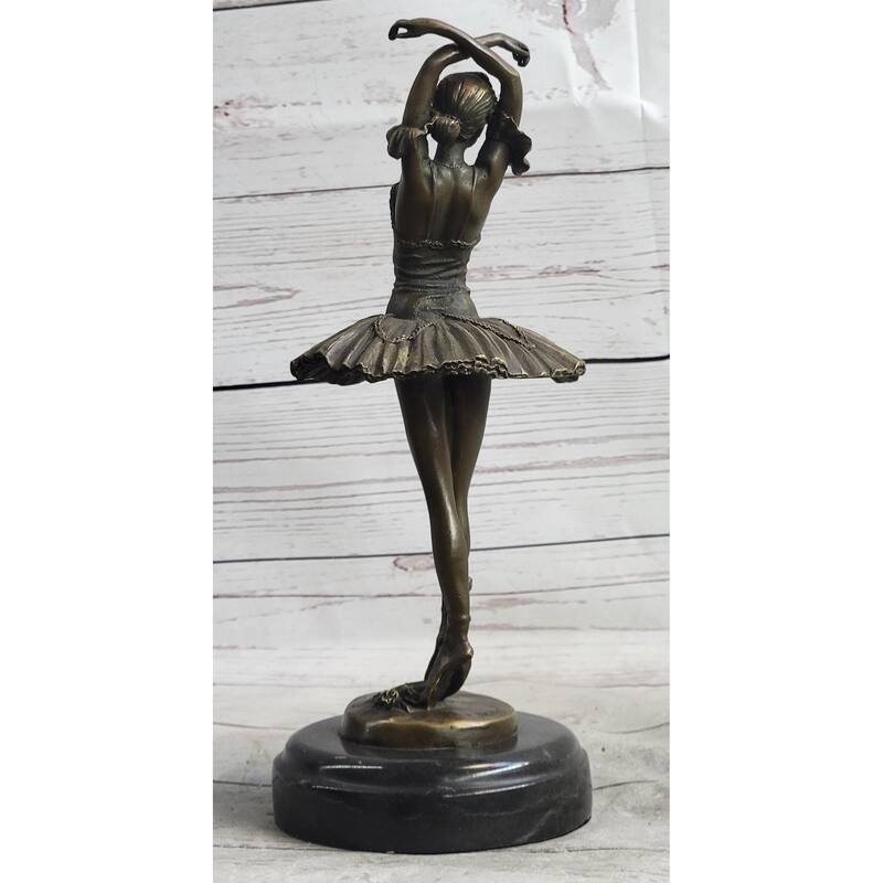 Ballerina Ballet Dancer Fifth 5Th Position Bronze Sculpture Statue Figure Art Decor Marble Base