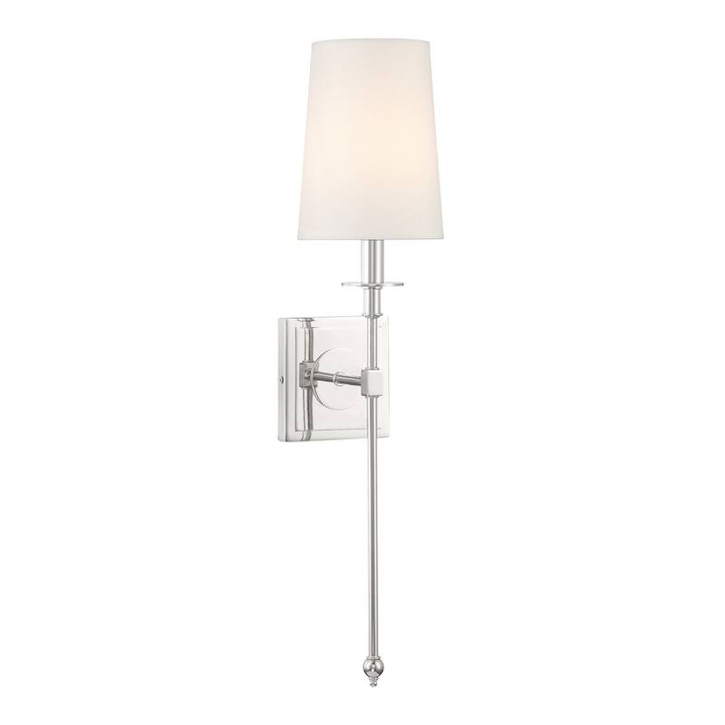 Minka Lavery 2021 Calera 23" Tall Wall Sconce with Fabric Shade - Polished Nickel