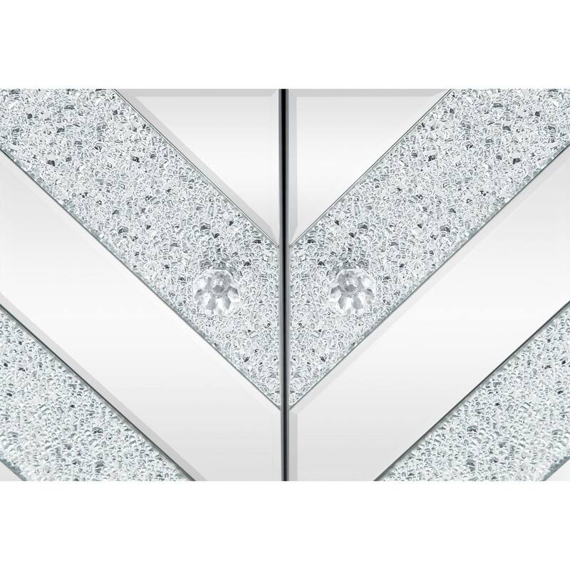 Cabinet with Mirror Trim and Diamond Shape