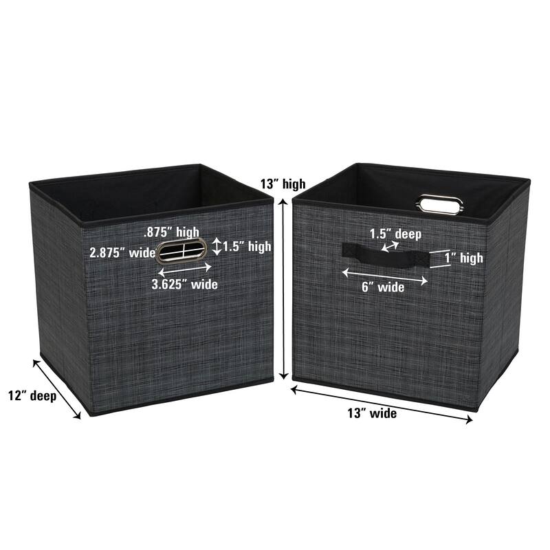 Household Essentials Fabric Storage Bins, Set of 2