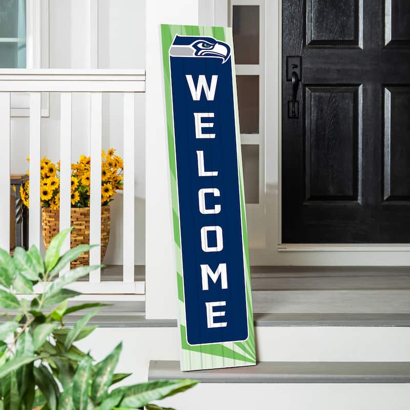 47" Porch Leaner Welcome Wall Sign, Seattle Seahawks - Navy