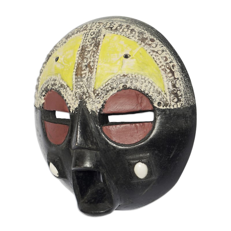 Novica Handmade Owia African Wood Mask