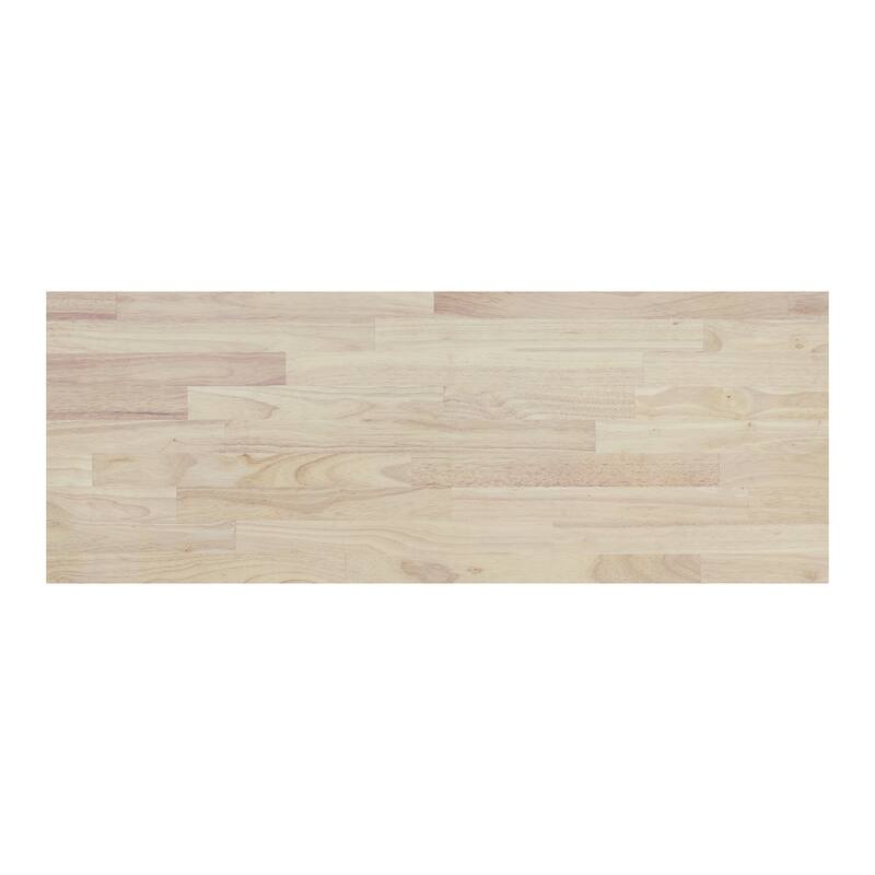 Kitchen Island with Rubber wood Countertop, Kitchen Cart on 5 Wheels with Storage Cabinet and 5 Drawers for Dinning Room