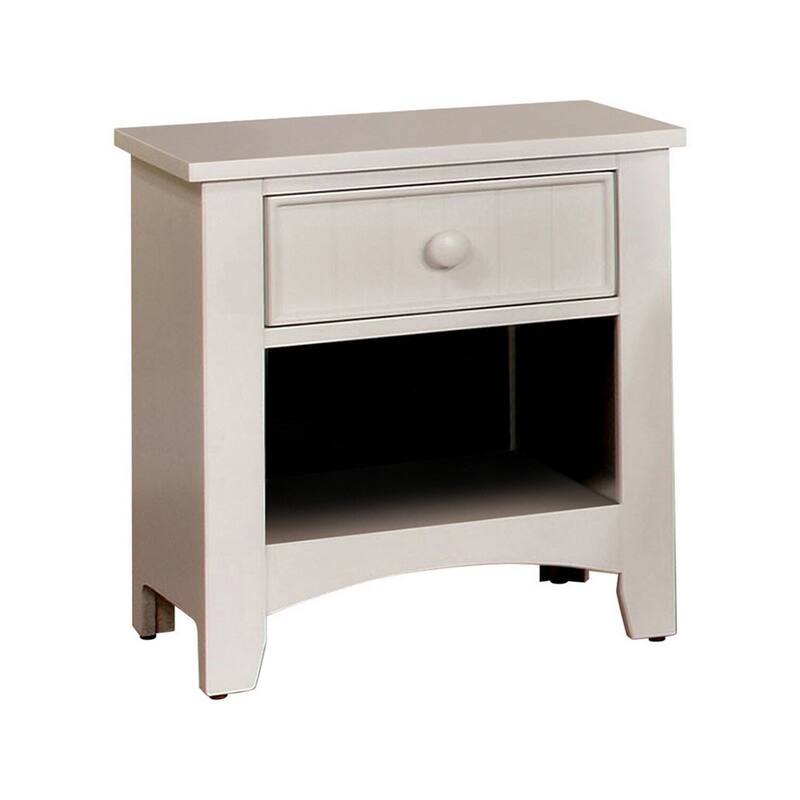 White 1 Drawer 19 in. W Nightstand with Sturdy Hardware and Ample Storage