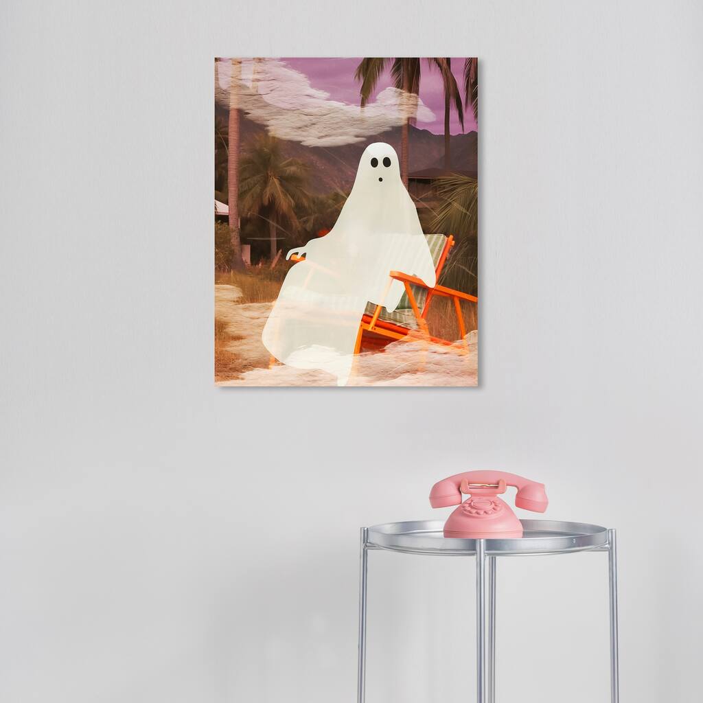 Wynwood Studio Canvas Holiday and Seasonal Ghostling White and Modern & Contemporary Wall Art Canvas Print