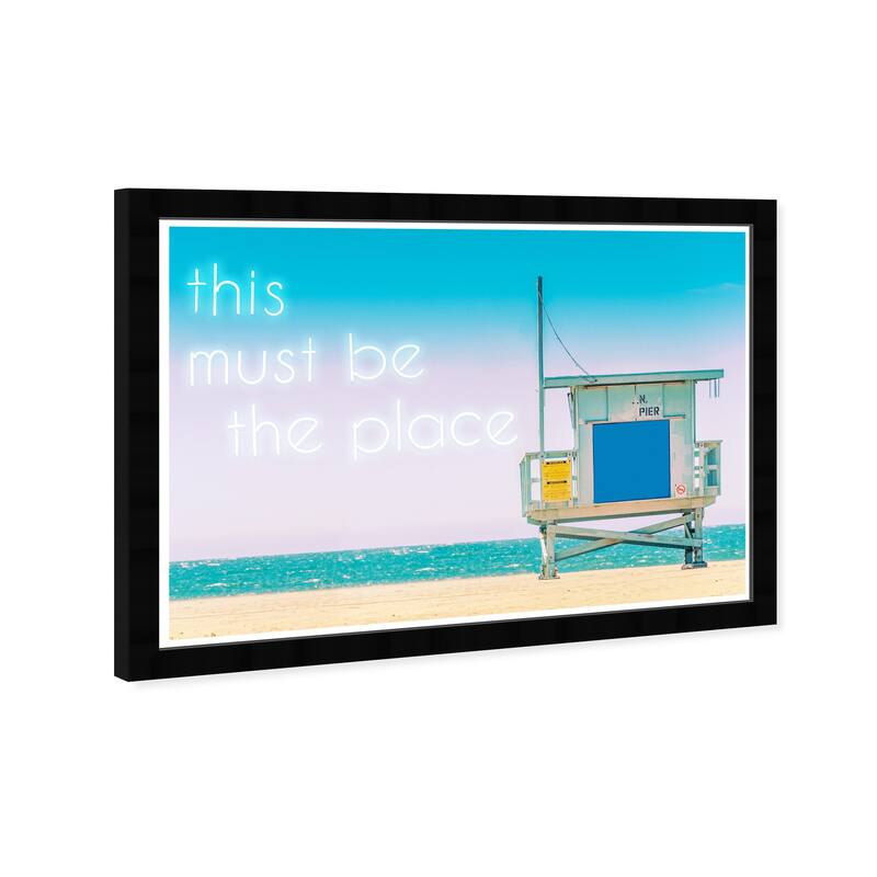 Wynwood Studio Prints Nautical and Coastal Must Be The Place Blue and Turquoise Nautical & Coastal Wall Art Canvas Print