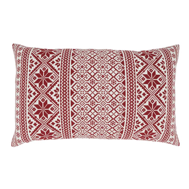 Yuletide Joy Christmas Pattern Throw Pillow
