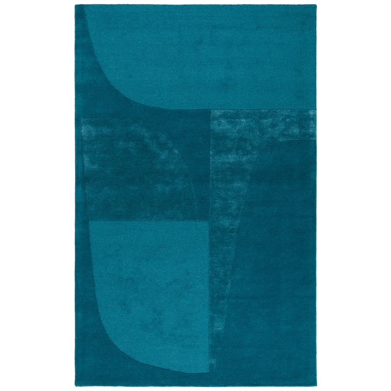 SAFAVIEH Handmade Fifth Avenue Sibinka Mid-Century Modern New Zealand - 6' x 9' - Turquoise