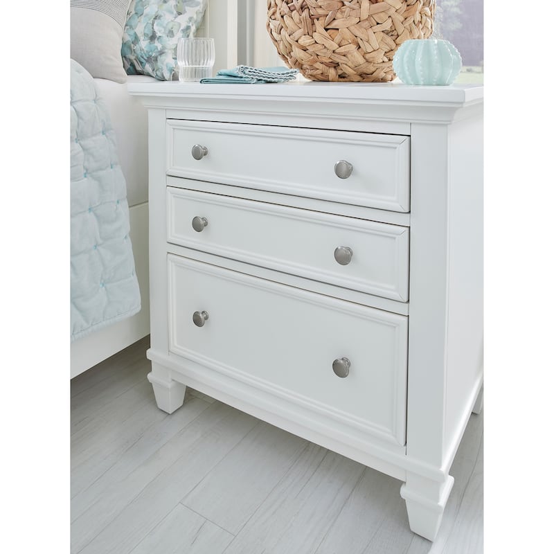 Magnussen Home Charleston White Dove White Drawer Nightstand - 3-drawer