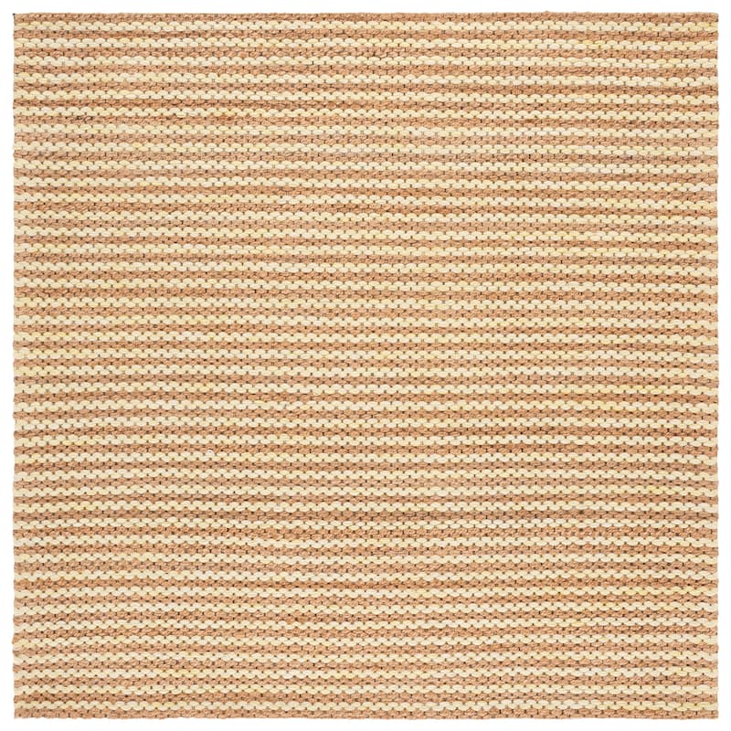 Martha Stewart by SAFAVIEH Handmade Deivi Jute Rug - 6' Square - Natural/Yellow
