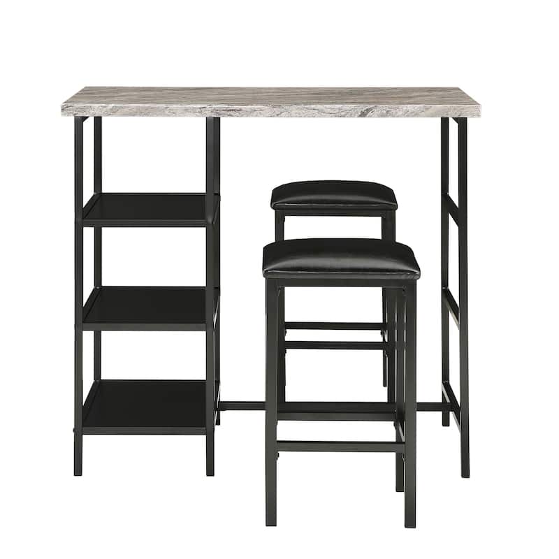 Ainsley Faux Marble Counter Height 3-piece Dining Set by iNSPIRE Q Modern