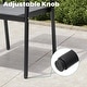preview thumbnail 5 of 20, 11PC Outdoor Patio Aluminum X-Frame Dining Set Table with Stackable Chairs Umbrella Hole