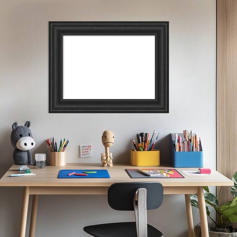 Amanti Art Shipwreck Black Framed Dry Erase Magnetic Board