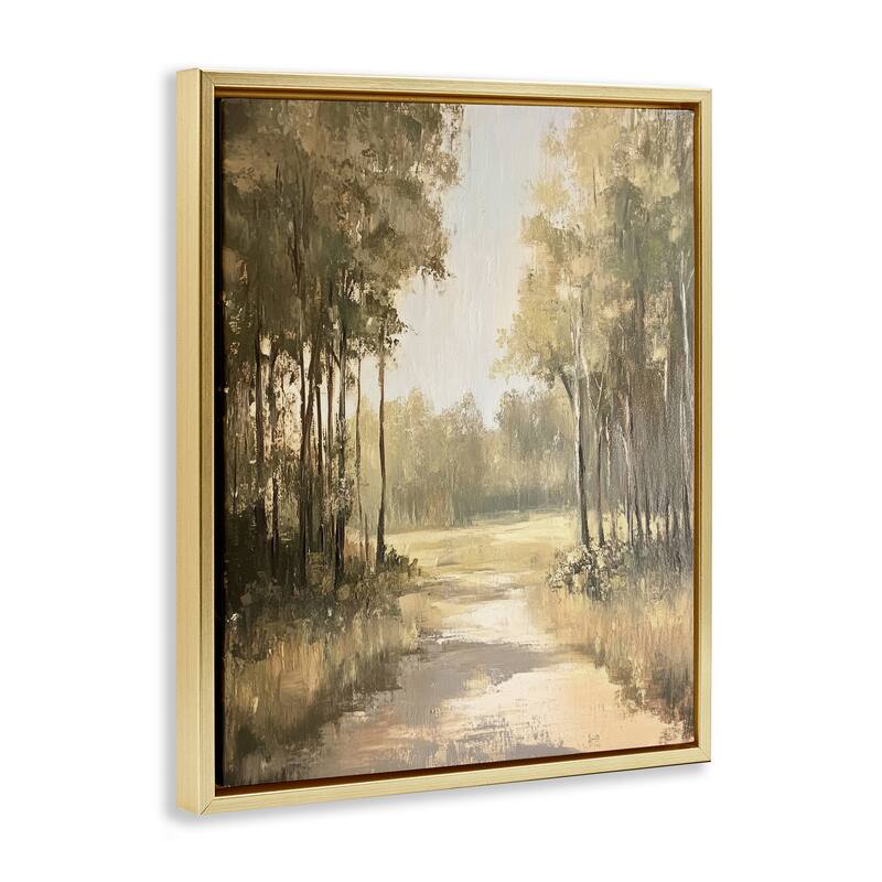 Stupell To The Woods Pathway Framed Floater Canvas Wall Art Design By Petal Prints Design