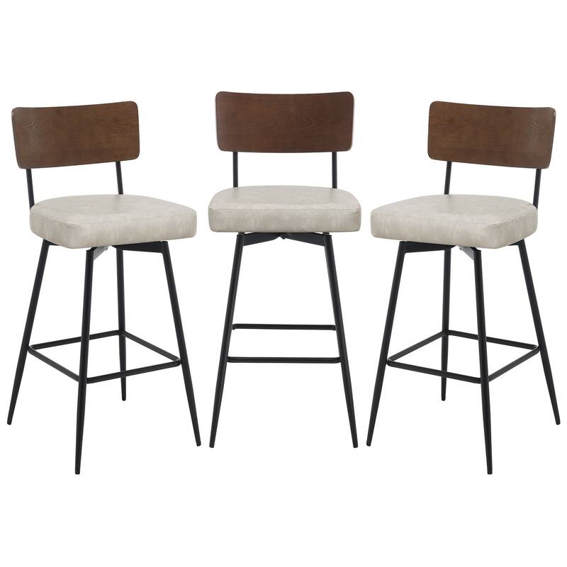 26"/ 29" Faux Leather Swivel Counter/ Bar Stools Set of 2/3