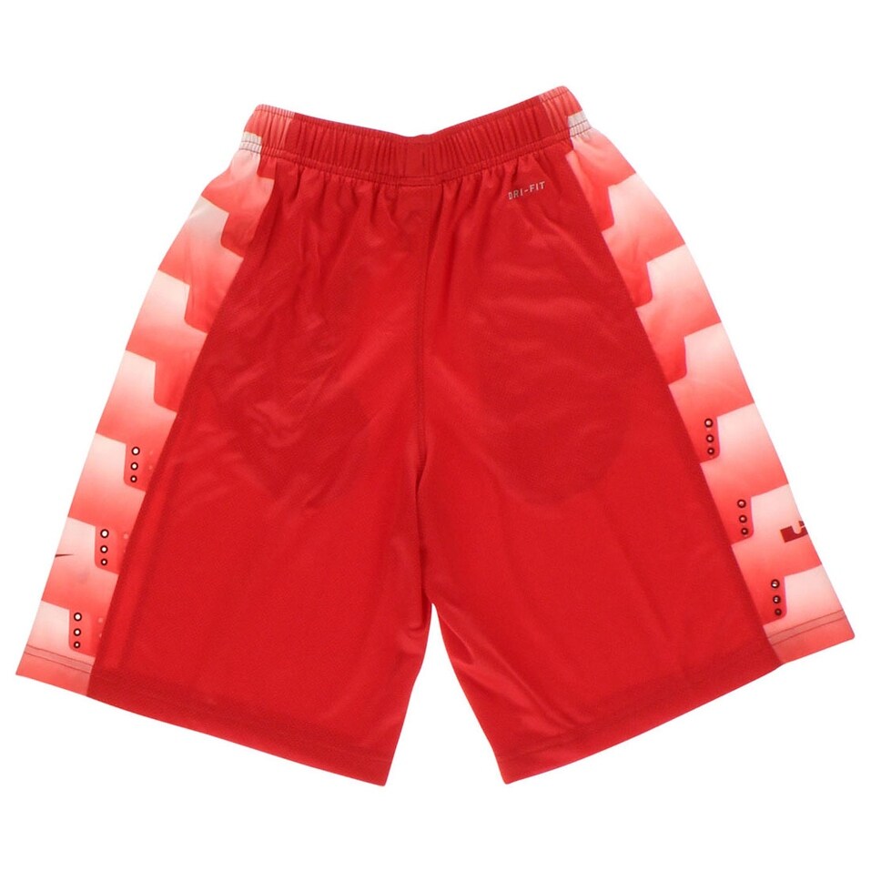 Shop Nike Boys Lebron Seasonal Basketball Shorts Red Red White