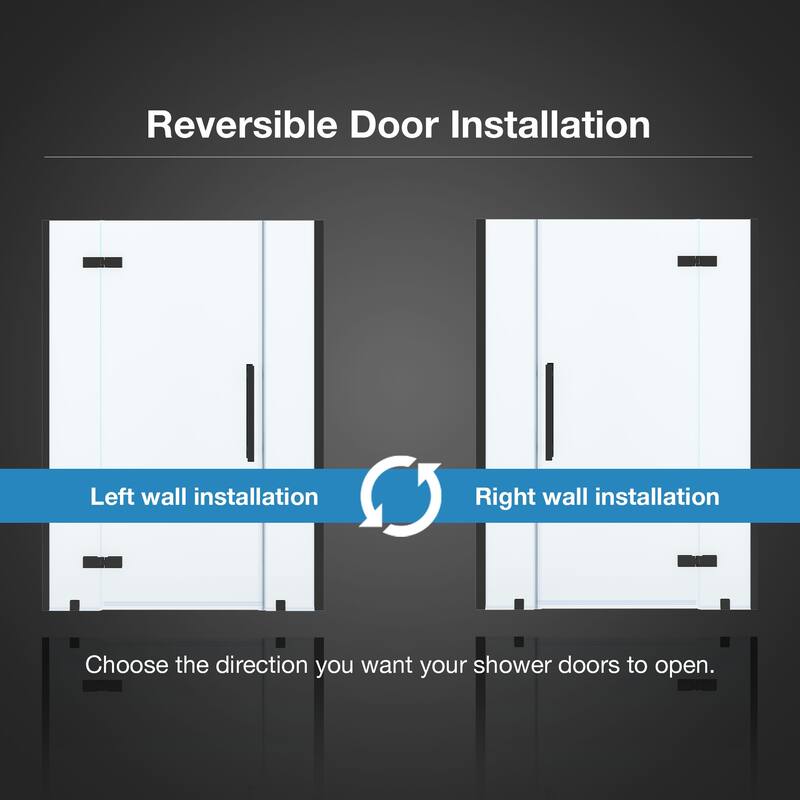 OVE Decors Tampa Alcove Frameless Pivot Hinge Shower Door, 2025