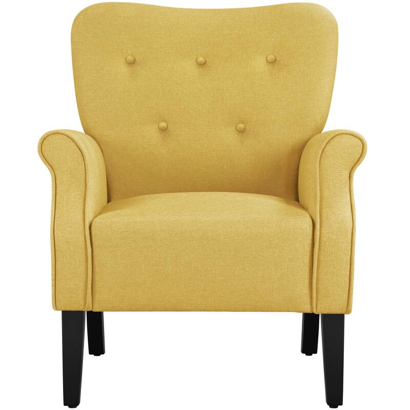 Yaheetech Modern Polyester Fabrics Upholstered Accent Chair Single Sofa for Living Room