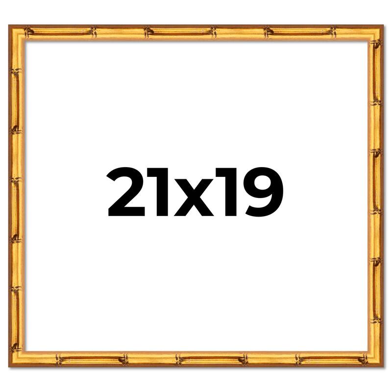 21x19 Frame Gold Bamboo Picture Frame Modern Photo Frame Includes UV Acrylic Shatter Guard Front Acid Free Foam Backing Board