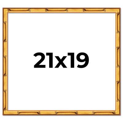 21x19 Frame Gold Bamboo Picture Frame Modern Photo Frame Includes UV Acrylic Shatter Guard Front Acid Free Foam Backing Board