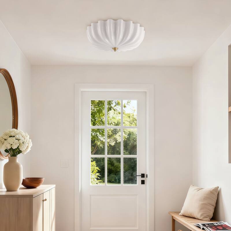 Starsky 3-Light 15.74in.W Opal Glass Flush Mount