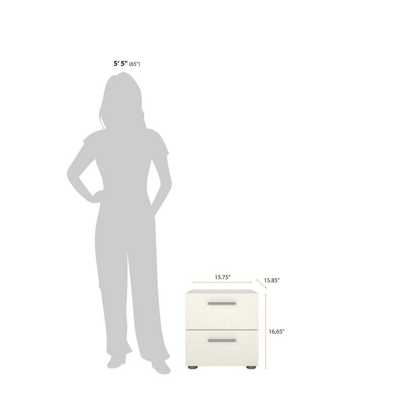 Porch & Den Angus Foiled 2-drawer Nightstand
