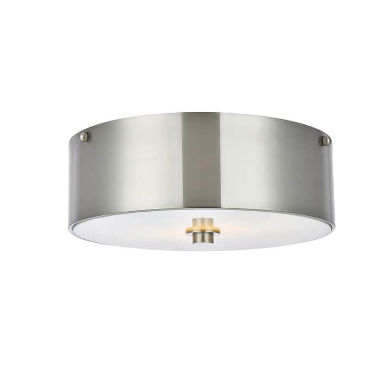 Ivy Court 2-light 12-inch Flush Mount Ceiling Light with White Shade