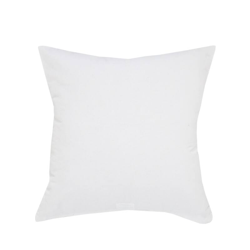 20" White and Silver Metallic Snakeskin Square Throw Pillow