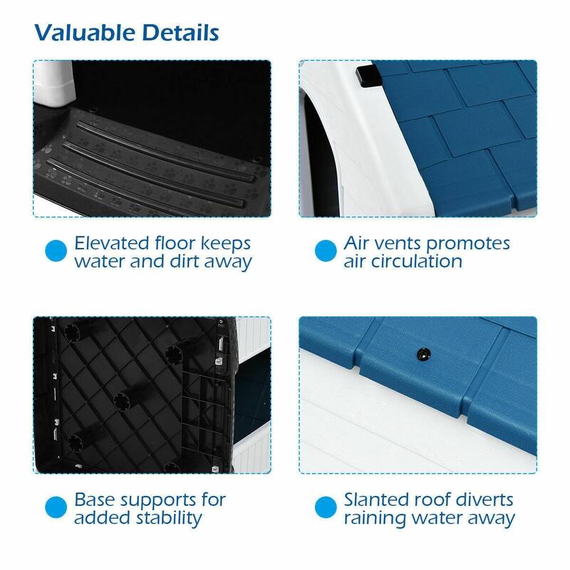 Durable Plastic Dog House with Effective Ventilation System and Secure Fastening Mechanism"- Medium