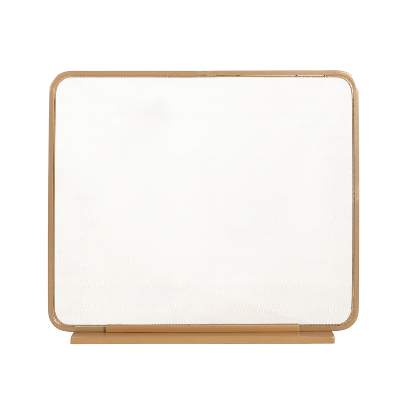 Roomfitters Tahlia 1-Panel Iron Fireplace Screen with Rounded Corners - Golden
