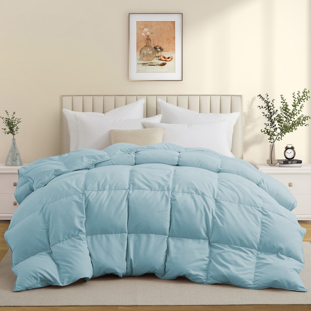All Season Medium to Extra Warmth White Feather Down Comforter Duvet Insert