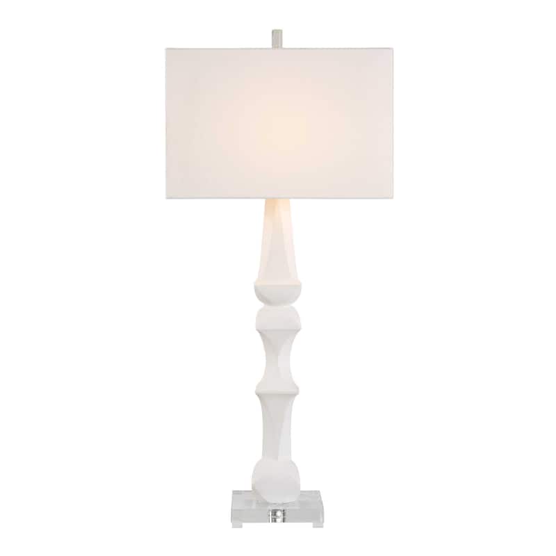 Uttermost Mayme White Table Lamp - 17.00" W x 37.50" H x 10.00" D