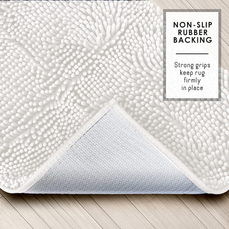 Empyrean Non-Slip Super Plush Chenille Bathroom Rugs