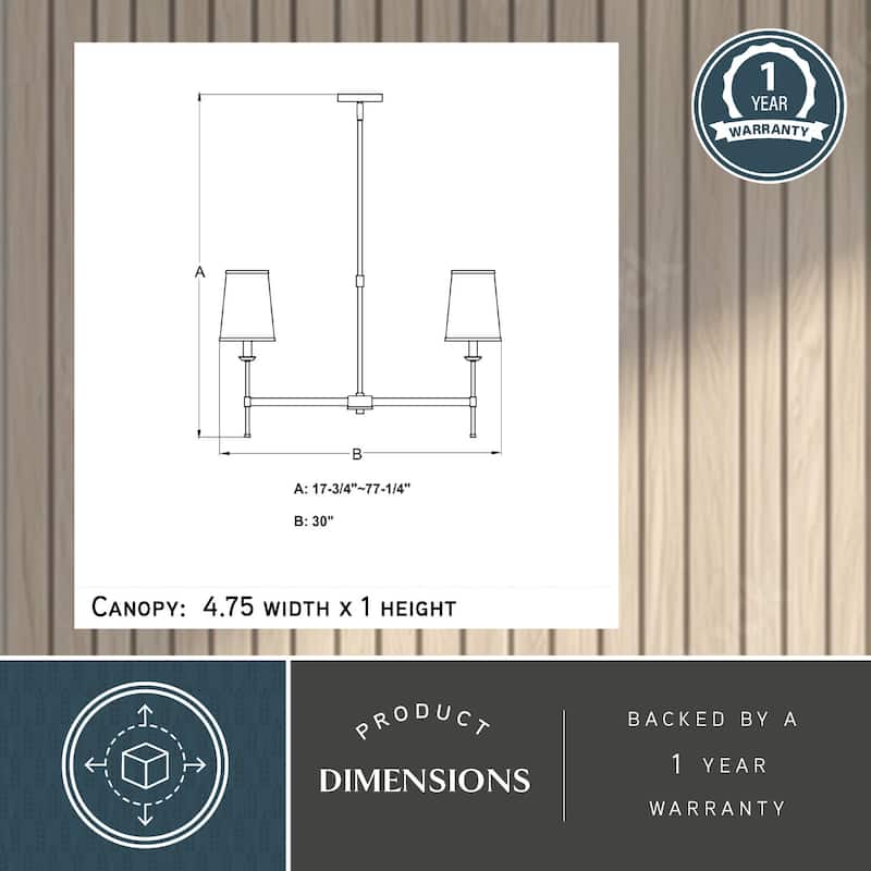 Vaxcel Lighting H0288 Camden 6 Light 30" Wide Chandelier