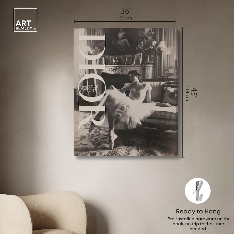 Style Ballerina Cover Canvas by Art Remedy, Gallery Wrapped