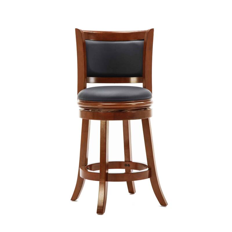 Augusta Wood Upholstered Swivel Counter Barstool