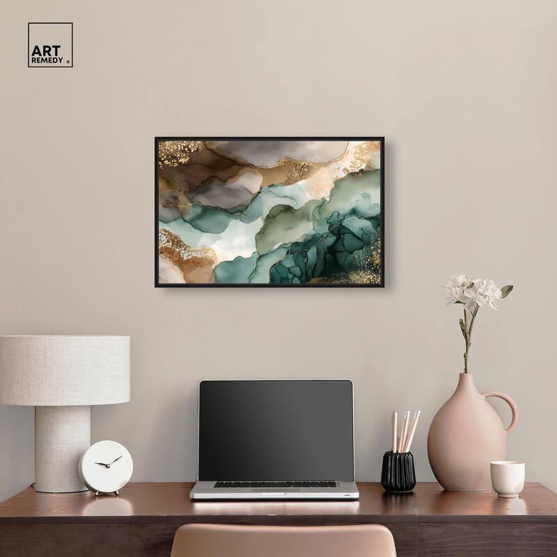 Golden Estuary I Canvas by Art Remedy