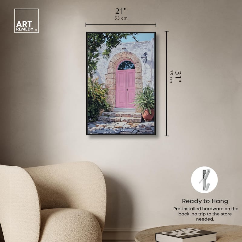 Pink Door II Canvas by Art Remedy
