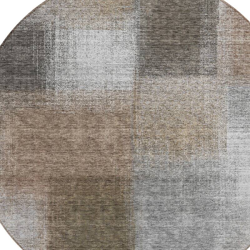 HomeRoots Abstract Transitional Rectangle Outdoor Rug