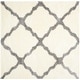preview thumbnail 26 of 51, SAFAVIEH Montreal Shag Ucha 2-inch Thick Rug 4' Square - Ivory/Grey - Square