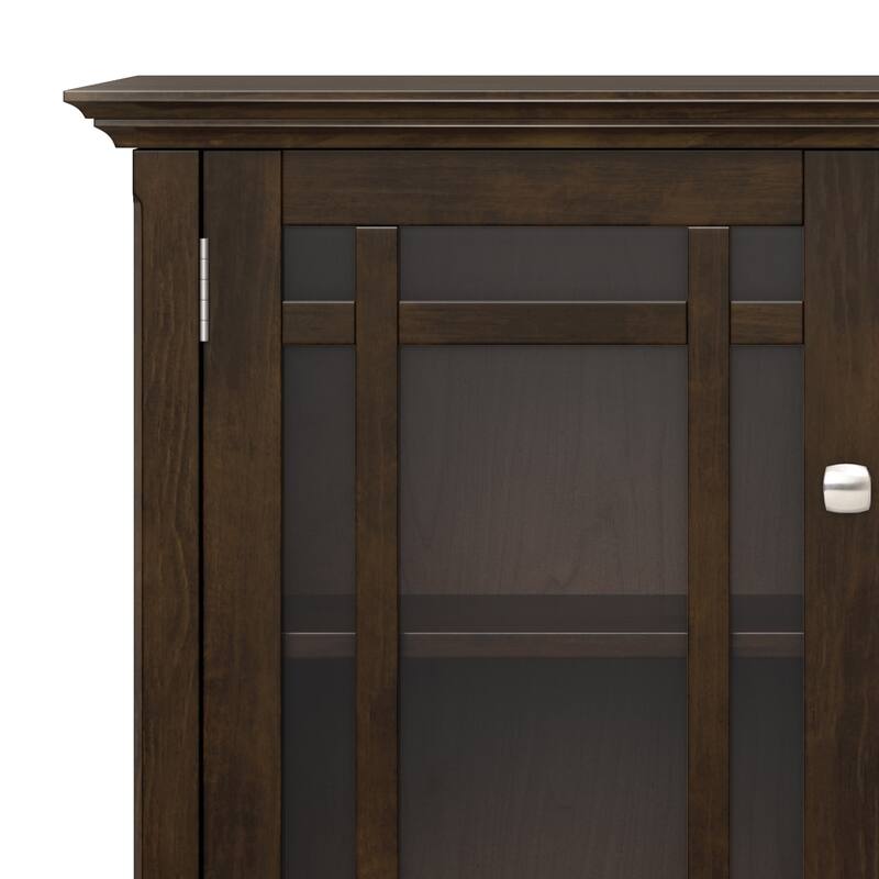 WYNDENHALL Freemont SOLID WOOD 62 inch Wide Transitional Wide Storage Cabinet in Dark Tobacco Brown - 18" D x 62" W x 34" H