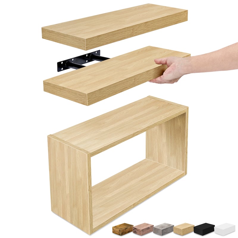 Sorbus Floating Shelves for Wall Set of 3 - 16"L X 5.5"W X 7.75H