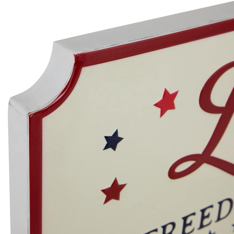 Let Freedom Ring Americana Metal Wall Sign - 11.75"
