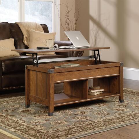 Lift-Top Coffee Table in Washington Cherry Finish - Cherry Brown