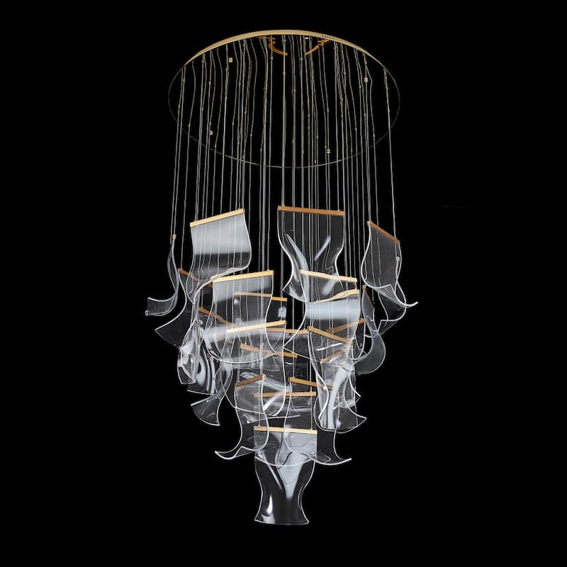 Luxury LED modern Chandelier 24 lights for Foyer staircase or hallway