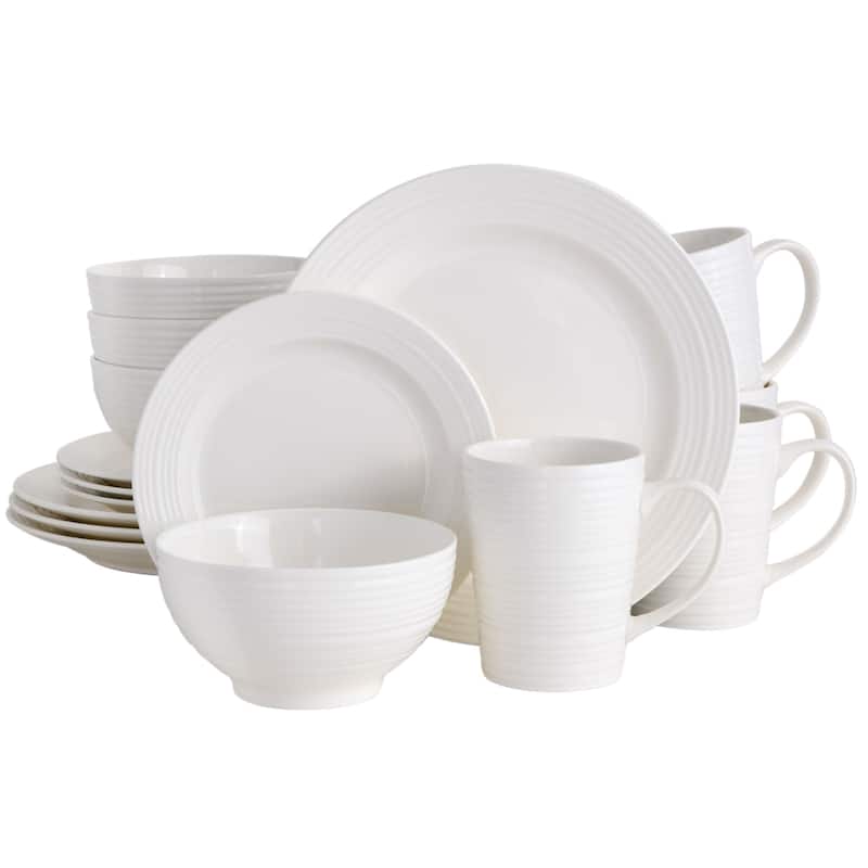 Gibson Home Amelia Court 16-Piece Dinnerware Set - White