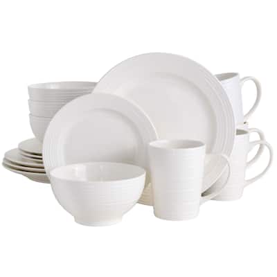 Gibson Home Amelia Court 16-Piece Dinnerware Set - White