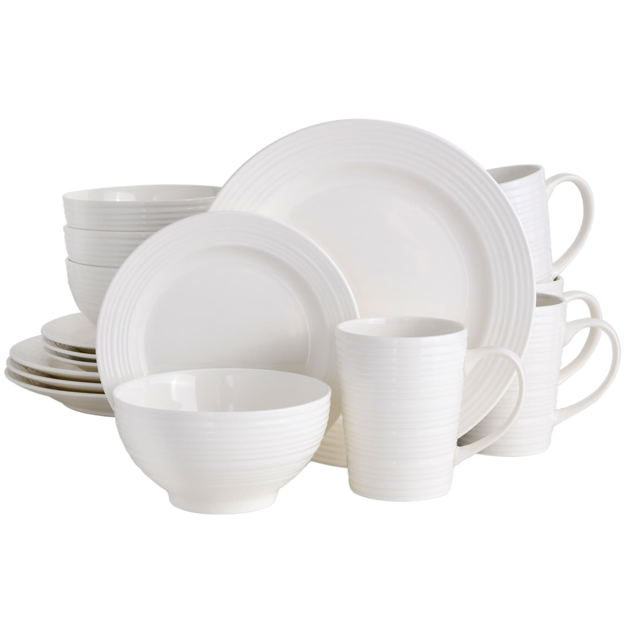 Gibson Home Amelia Court 16-Piece Dinnerware Set - White